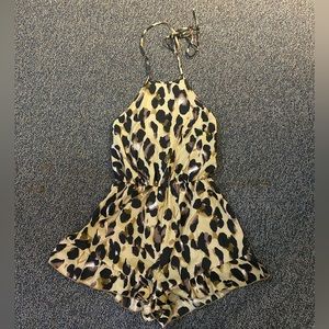 Shein Cheetah Halter Romper